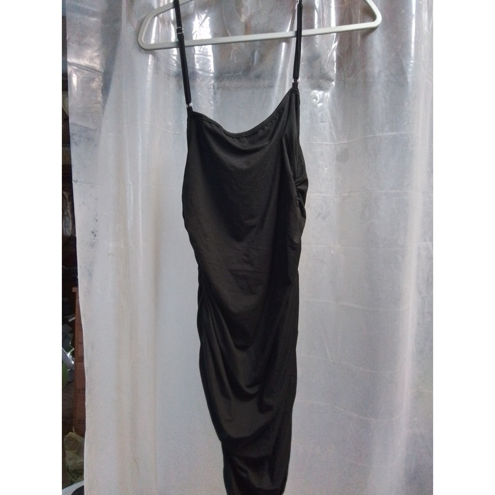 Mizoci Women's Sexy Sleeveless Ruched Spaghetti Strap Bodycon Mini Club Party Dr - Picture 2 of 5